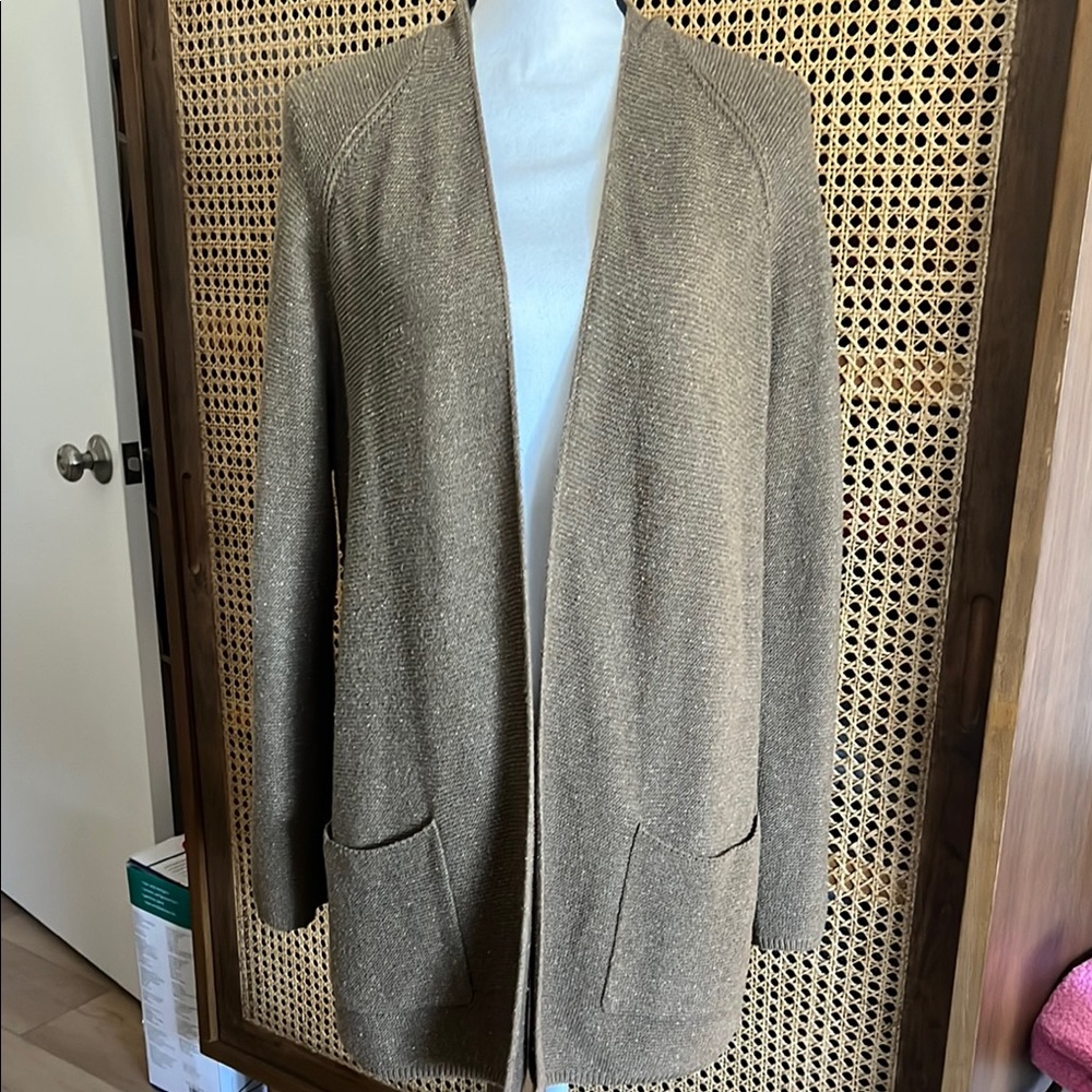 Women's Tan Open-Front Cardigan by J Jill.